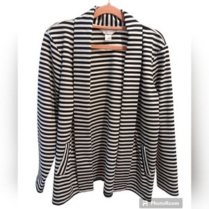 Black and White Striped Light Weight Blazer. MP